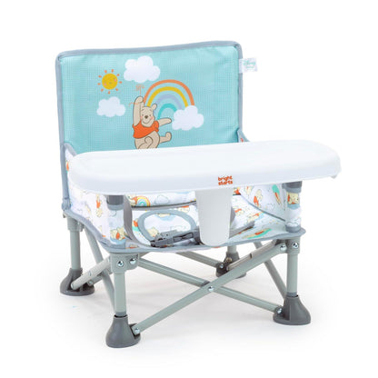 Bright Starts Disney Winnie The Pooh Pop 'N Sit Portable Booster, Indoor/Outdoor Use, Floor Seat With Feeding Tray, 6 Mos - 3 Yrs,