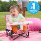 Bright Starts Disney Minnie Mouse Pop 'N Sit Portable Booster, Indoor/Outdoor Use, Floor Seat With Feeding Tray, 6 Mos - 3 Yrs,