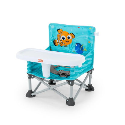 Bright Starts Disney Finding Nemo Pop 'N Sit Portable Booster, Indoor/Outdoor Use, Floor Seat With Feeding Tray, 6 Mos - 3 Yrs,