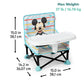 Bright Starts Disney Mickey Mouse Pop 'N Sit Portable Booster, Indoor/Outdoor Use, Floor Seat With Feeding Tray, Blue, 6 Mos - 3 Yrs,