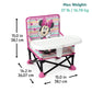 Bright Starts Disney Minnie Mouse Pop 'N Sit Portable Booster, Indoor/Outdoor Use, Floor Seat With Feeding Tray, 6 Mos - 3 Yrs,