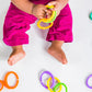 Bright Starts Lots of Links Rings, 24 Count, BPA-Free, Multicolor Toys for Stroller or Seat, Ages 0+ Months