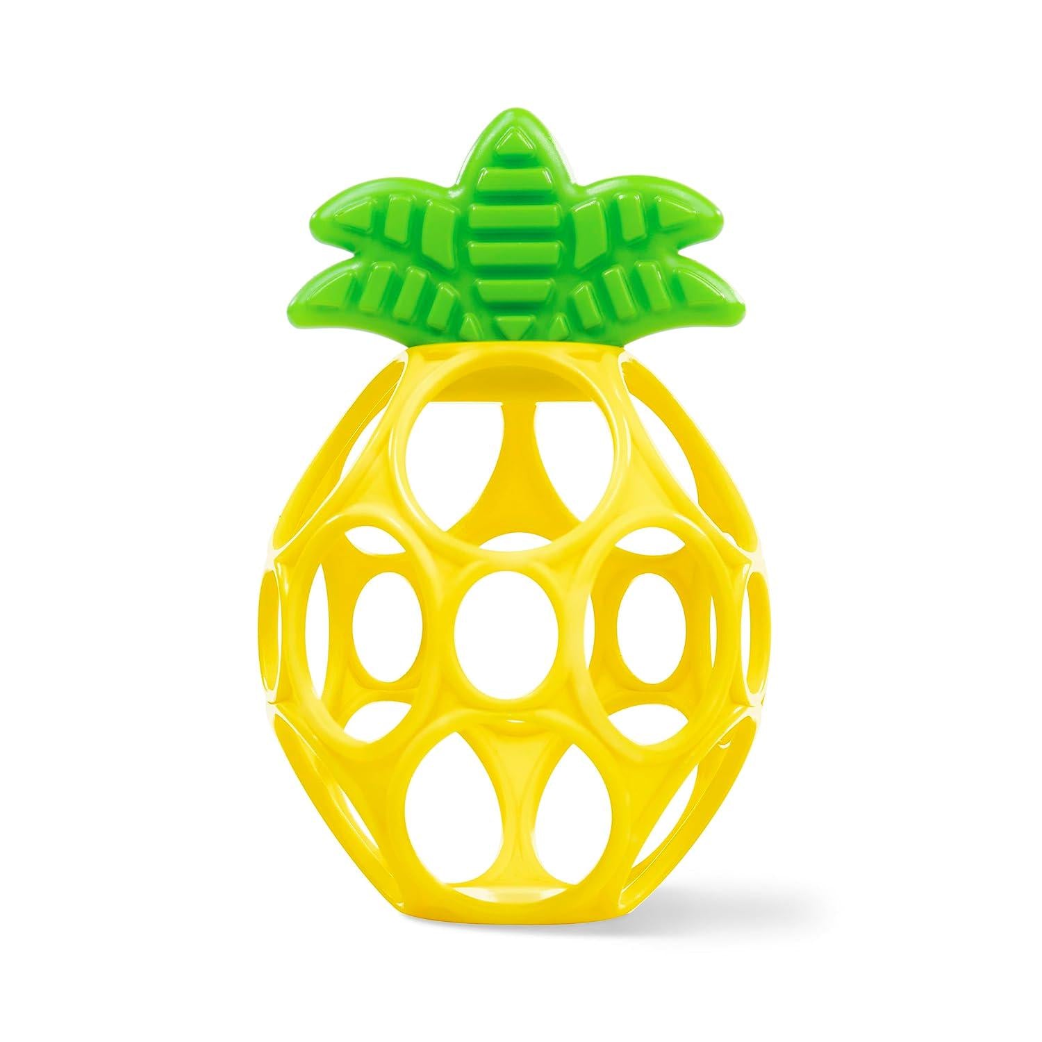 Bright Starts Oball Easy Grasp Pineapple Teether Toy, Hold My Own Collection, BPA Free, Unisex, Newborn And Up,