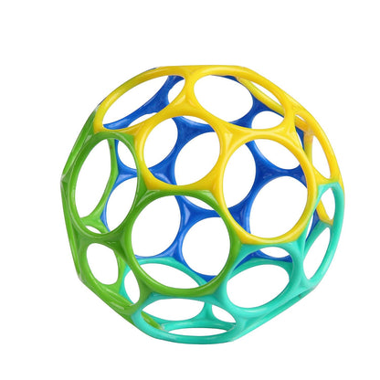 Bright Starts Oball Easy Grasp Classic Ball Infant Toy In Blue/Green, Age Newborn And Up, 4 Inches,074451122888