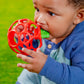 Bright Starts Oball Easy Grasp Red Apple Teether Toy, Hold My Own Collection, BPA Free, Unisex, Newborn And Up,
