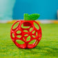 Bright Starts Oball Easy Grasp Red Apple Teether Toy, Hold My Own Collection, BPA Free, Unisex, Newborn And Up,