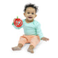 Bright Starts Oball Easy Grasp Red Apple Teether Toy, Hold My Own Collection, BPA Free, Unisex, Newborn And Up,