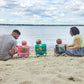 Bright Starts Pop 'N Sit Portable Booster, Indoor/Outdoor Use, Floor Seat With Feeding Tray, Grey, 6 Mos - 3 Yrs,
