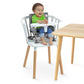 Bright Starts Pop 'N Sit Portable Booster, Indoor/Outdoor Use, Floor Seat With Feeding Tray, Grey, 6 Mos - 3 Yrs,
