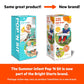 Bright Starts Pop 'N Sit Portable Booster, Indoor/Outdoor Use, Floor Seat With Feeding Tray, Grey, 6 Mos - 3 Yrs,