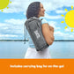 Bright Starts Pop 'N Sit Portable Booster, Indoor/Outdoor Use, Floor Seat With Feeding Tray, Grey, 6 Mos - 3 Yrs,