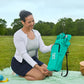 Bright Starts Pop 'N Sit Portable Booster, Indoor/Outdoor Use, Floor Seat With Feeding Tray, Teal, 6 Mos - 3 Yrs,