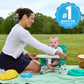 Bright Starts Pop 'N Sit Portable Booster, Indoor/Outdoor Use, Floor Seat With Feeding Tray, Teal, 6 Mos - 3 Yrs,