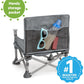 Bright Starts Pop 'N Sit Portable Booster, Indoor/Outdoor Use, Floor Seat With Feeding Tray, Grey, 6 Mos - 3 Yrs,