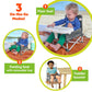 Bright Starts Pop 'N Sit Portable Booster, Indoor/Outdoor Use, Floor Seat With Feeding Tray, Grey, 6 Mos - 3 Yrs,