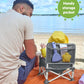 Bright Starts Pop 'N Sit Portable Booster, Indoor/Outdoor Use, Floor Seat With Feeding Tray, Grey, 6 Mos - 3 Yrs,