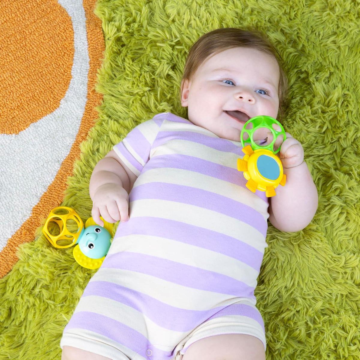 Bright Starts Soother Pals Easy-Grasp Teether Toys, 2-Pack Lion And Elephant Characters, BPA Free, Unisex, Ages Newborn +,
