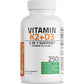 Bronson Bronson Vitamin K2 (MK7) With D3 Supplement Non-GMO Formula 5000 IU Vitamin D3 And 90 Mcg K2 MK-7 Easy To Swallow D And K Complex, 250 Capsules