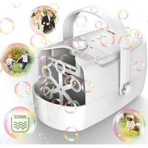 Durable Bubble Machine, Automatic Blower Makes 18,000 Bubbles/Min, Plug-in/Battery Operated for Indoor & Outdoor Kids Parties