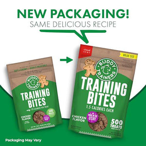 Buddy Biscuits Chicken Training Bites 10 oz Soft and Chewy Dog Treats for Training Rewards