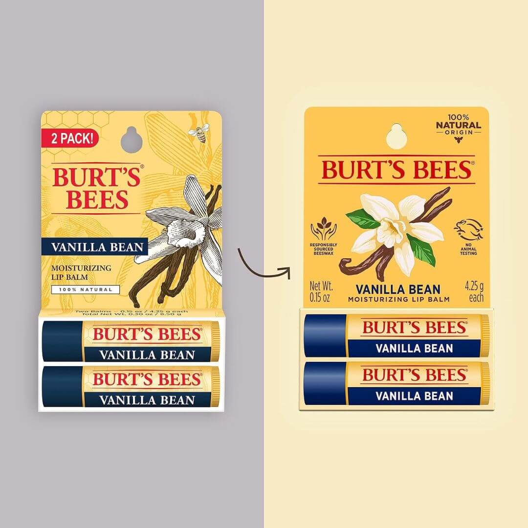 Burt's Bees Vanilla Bean Moisturizing Lip Balm (Pack Of 2) 4.25g Each,792850896970