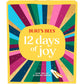 Burt's Bees 12 Days Of Joy Lip Balm Advent Calendar Gift Set, Flavored Lip Balm Pack Great For Office Holiday Gifts, Tint-Free, Natural Origin Lip Care, 12 Tubes, 0.15 Oz.,