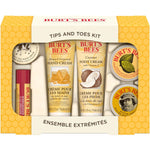 Burt's Bees Christmas Gifts, 6 Skincare Stocking Stuffers Products, Tips And Toes Set - Pomegranate Lip Balm, Almond Milk And Honey Hand Creams, Coconut Foot Cream, Lemon Butter Cuticle Cream And Hand Salve,