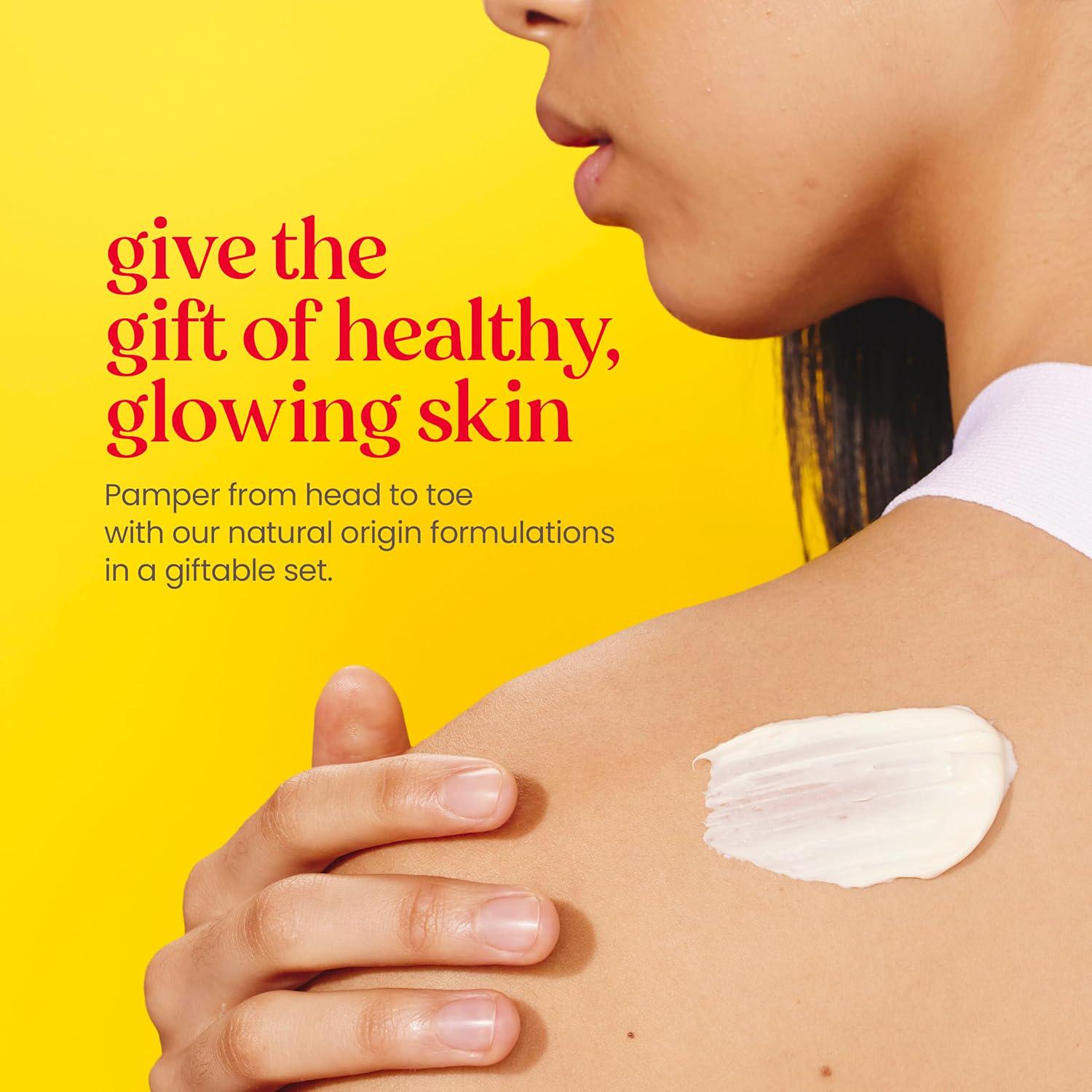 Burt's Bees Essential Everyday Beauty Valentines Day Gifts Set, 5 Travel Size Products - Deep Cleansing Cream, Hand Salve, Body Lotion, Foot Cream And Lip Balm,