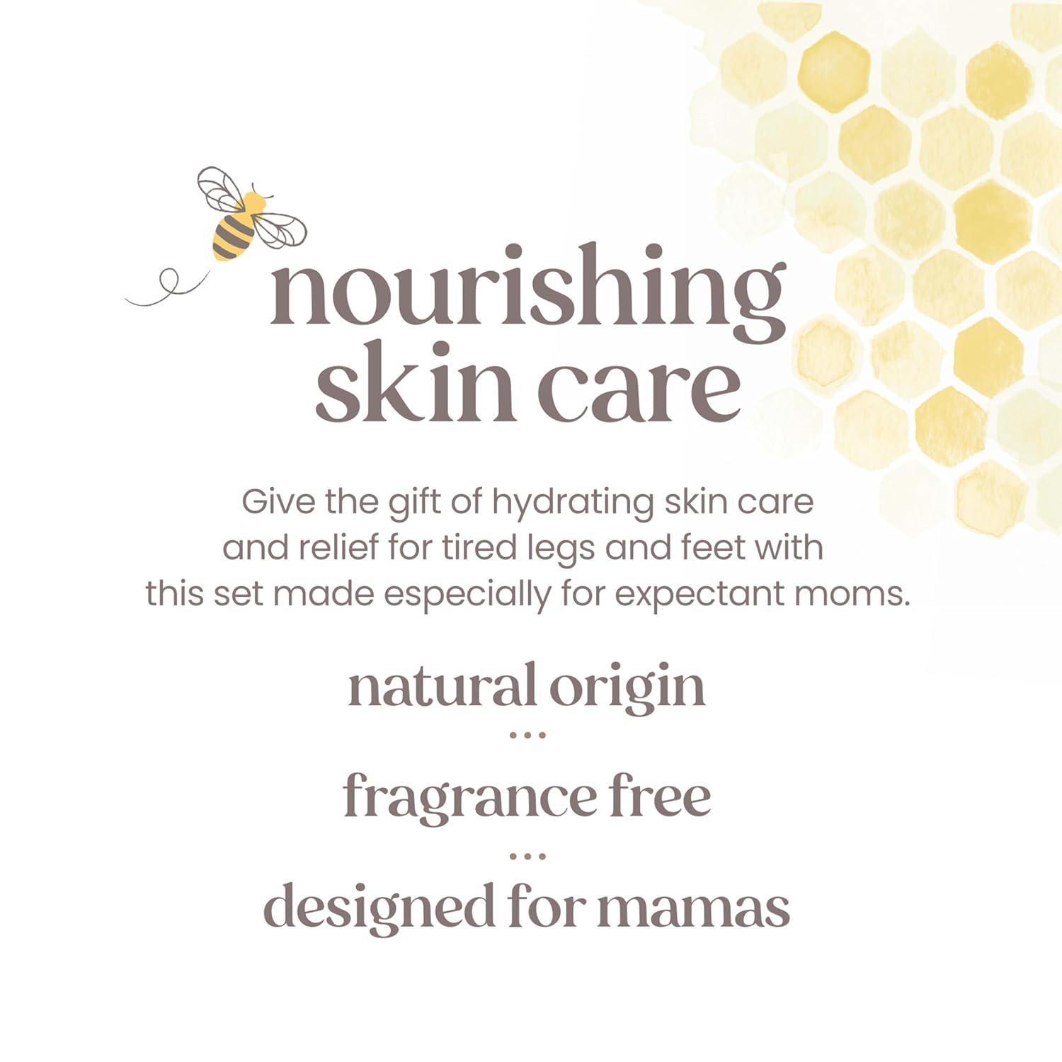 Burt's Bees Pregnancy Essentials Christmas Gifts Set, 3 Baby Shower Products And Must Have Baby Registry Items, Nourishing Skincare For Mom To Be - Mama Belly Butter, Original Lip Balm, Leg And Foot Cream,