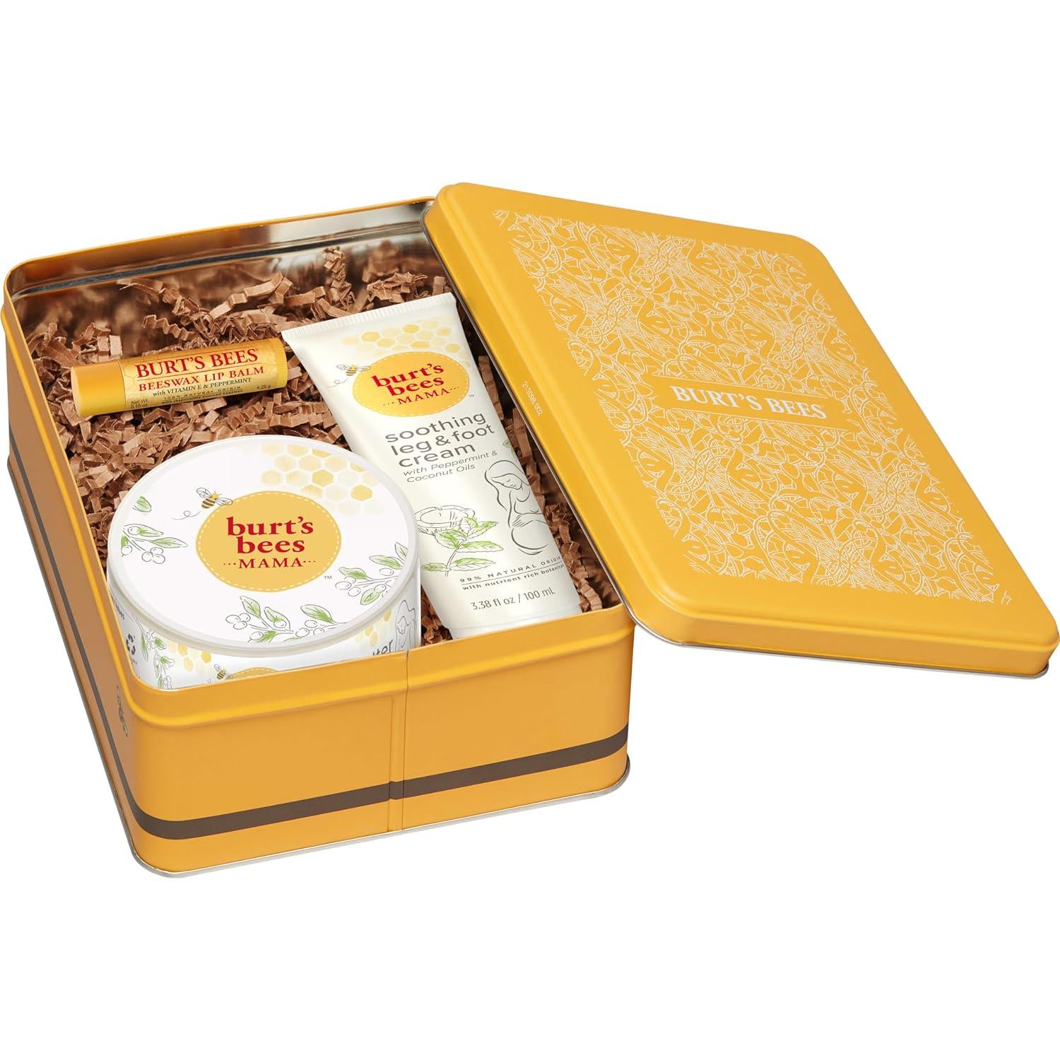 Burt's Bees Pregnancy Essentials Christmas Gifts Set, 3 Baby Shower Products And Must Have Baby Registry Items, Nourishing Skincare For Mom To Be - Mama Belly Butter, Original Lip Balm, Leg And Foot Cream,