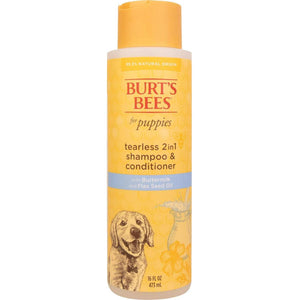 Burt's Bees Tearless Puppy 2-in-1 Shampoo & Conditioner, 16 oz, Natural Puppy Grooming Wash