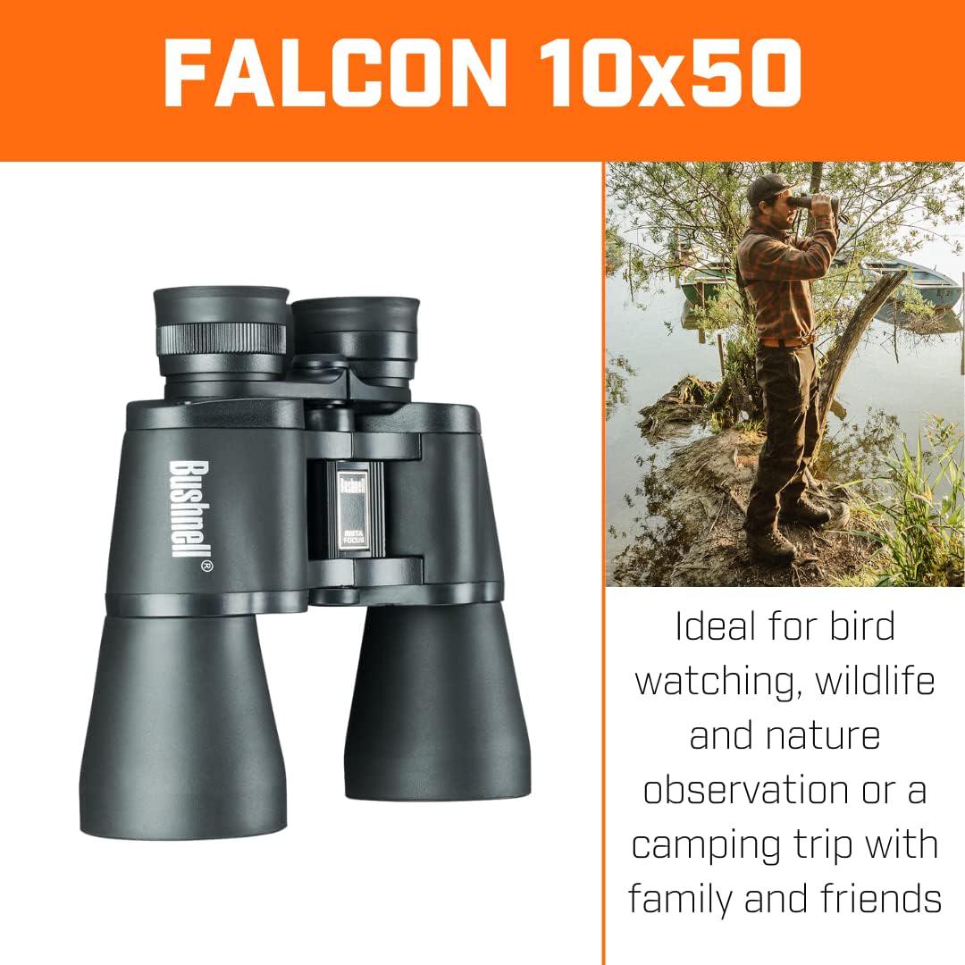 Bushnell Falcon 10x50 Wide Angle Binoculars (Black),