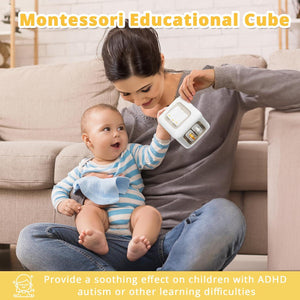 Montessori Busy Cube Toy for 1-Year-Olds, Sensory Learning Fine Motor Toy, Travel Gift for Toddlers