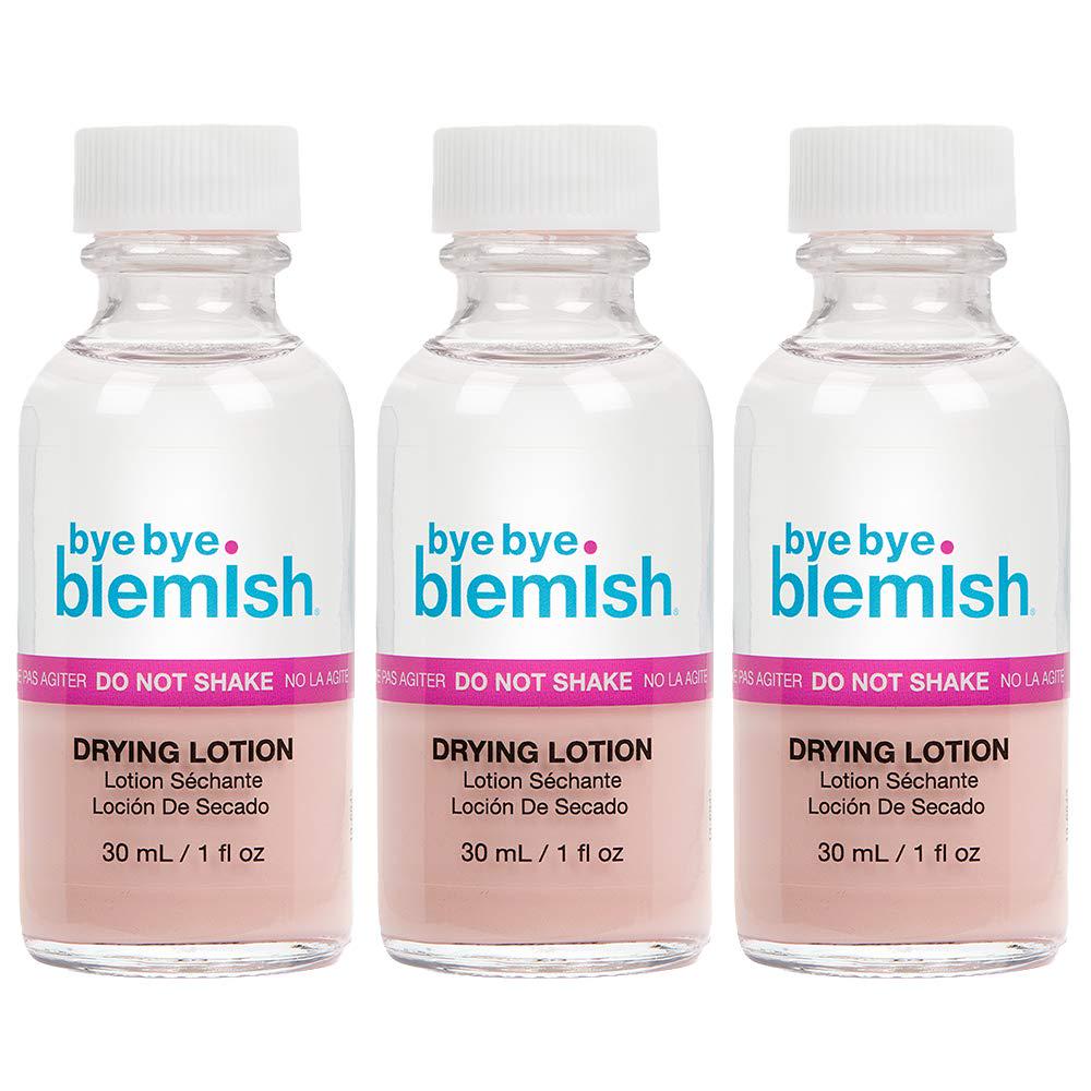 Bye Bye Blemish Acne Drying Lotion, Reduce Pimples Overnight, On-the-Spot Pimple Treatment, Beauty Skincare Essential - 1oz. (3 Pack),