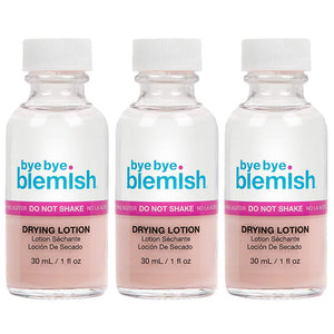 Bye Bye Blemish Acne Drying Lotion, Reduce Pimples Overnight, On-the-Spot Pimple Treatment, Beauty Skincare Essential - 1oz. (3 Pack),