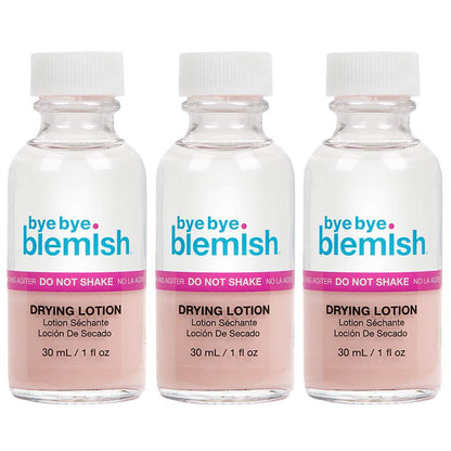 Bye Bye Blemish Acne Drying Lotion, Reduce Pimples Overnight, On-the-Spot Pimple Treatment, Beauty Skincare Essential - 1oz. (3 Pack),