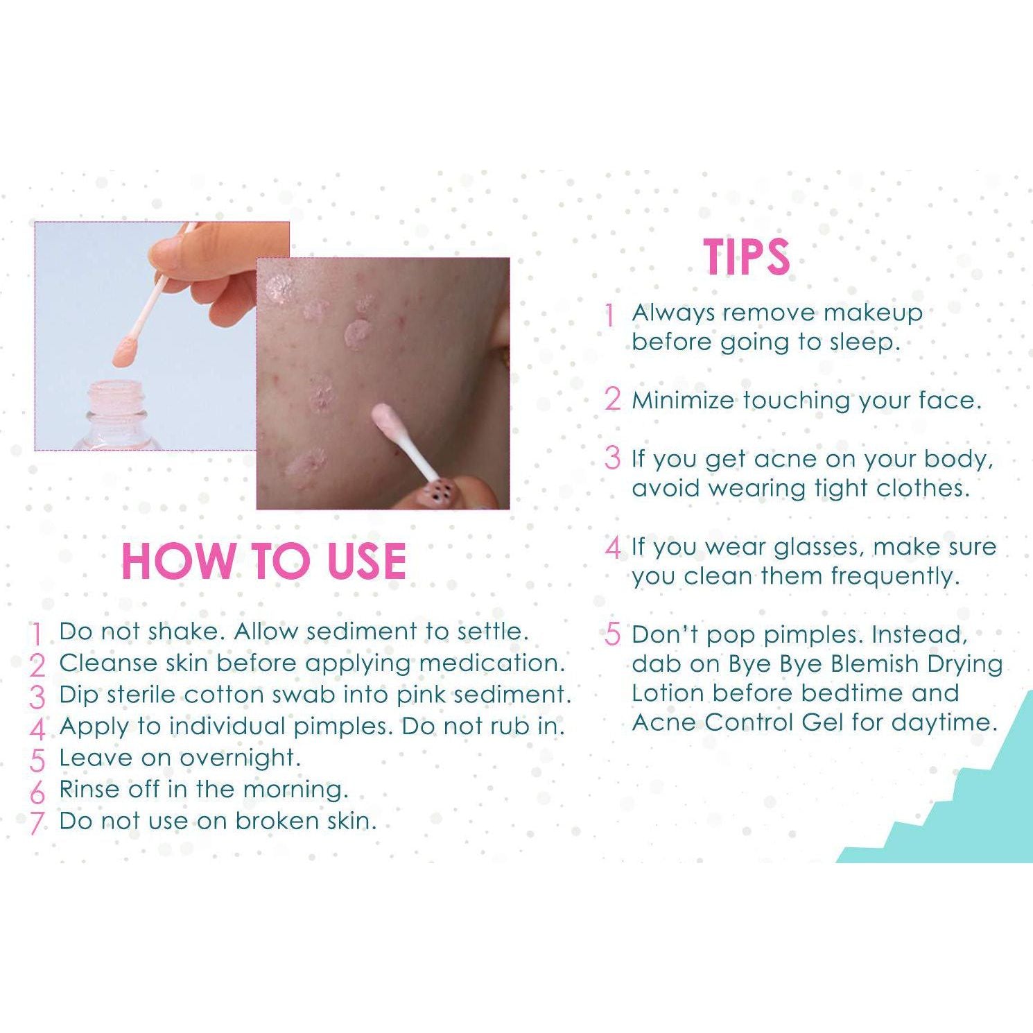 Bye Bye Blemish Acne Drying Lotion, Reduce Pimples Overnight, On-the-Spot Pimple Treatment, Beauty Skincare Essential - 1oz. (3 Pack),