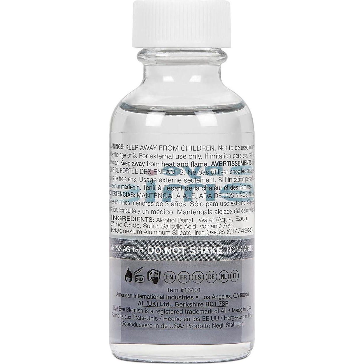 Bye Bye Blemish Drying Lotion Volcanic Ash | Acne Drying Solution To Assist With Blemish Prevention | 1 Fl. Oz.,