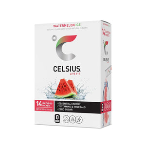 Celsius Celsius On-the-Go Powder Sticks Watermelon Ice, Essential Energy 2.5 Oz (14 Sticks Per Pack)