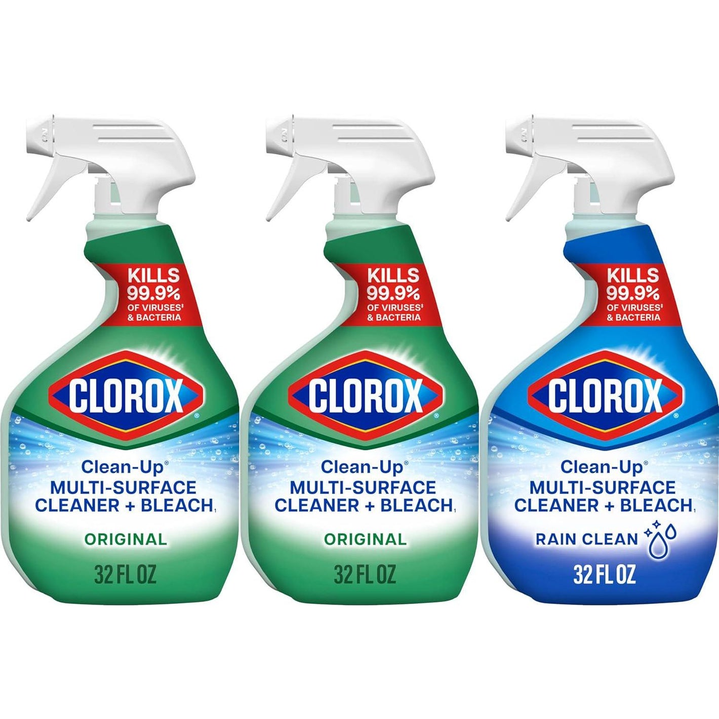 Clorox CLOROX Clean-Up Multi-Surface Cleaner With Bleach, 32 Fl Oz Ea, Pack Of 3 (Pack May Vary)