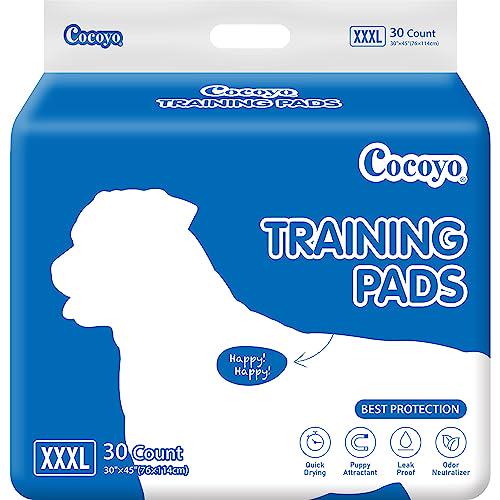 Cocoyo XXXL Dog Training Pee Pads Giant Size 30 x 45 Inches Super Absorbent Puppy Pads 30 Count