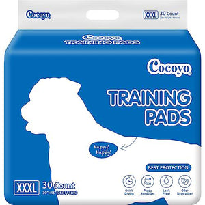 Cocoyo XXXL Dog Training Pee Pads Giant Size 30 x 45 Inches Super Absorbent Puppy Pads 30 Count