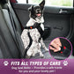 Cooyoo Dog Seat Belt Set of 3 Adjustable Retractable Car Harness for Pets Heavy Duty Nylon for Vehicle Travel Safety