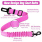 Cooyoo Dog Seat Belt Set of 3 Adjustable Retractable Car Harness for Pets Heavy Duty Nylon for Vehicle Travel Safety