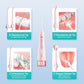Coslus Water Dental Flosser, Portable Cordless Oral Irrigator, Rechargeable, IPX7 Waterproof, 300ml, Pink