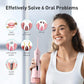 Coslus Water Dental Flosser, Portable Cordless Oral Irrigator, Rechargeable, IPX7 Waterproof, 300ml, Pink