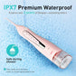 Coslus Water Dental Flosser, Portable Cordless Oral Irrigator, Rechargeable, IPX7 Waterproof, 300ml, Pink