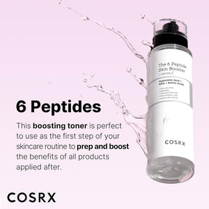 COSRX COSRX 6X Peptide Collagen Booster Toner Serum, Niacinamide And Hyaluronic Acid Skin Renewal Boosting Facial Essence For All Skin Types, Korean Skin Care, Paraben Free, 150mL/5.07 Fl.Oz