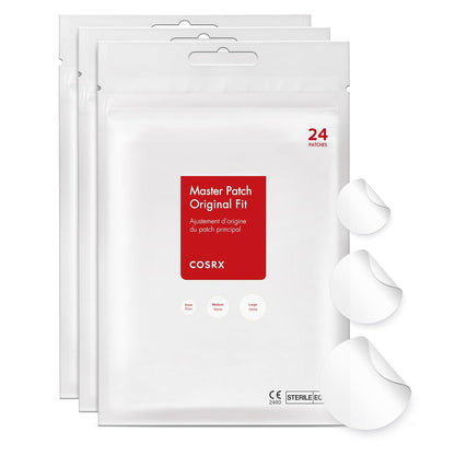 COSRX COSRX Acne Pimple Patch Absorbing Hydrocolloid Original 3 Size Patches For Blemishes And Zits Cover, Spot Stickers For Face And Body, Not Tested On Animals (72)