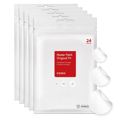 COSRX COSRX Acne Pimple Patch Absorbing Hydrocolloid Original 3 Size Patches For Zits Cover, Spot Stickers For Face And Body, Not Tested On Animals, No Toxic Ingredients (120 Count (Pack Of 5))